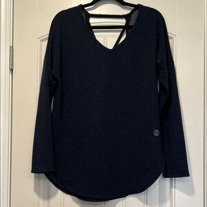 Balance Collection Navy Long Sleeve Top